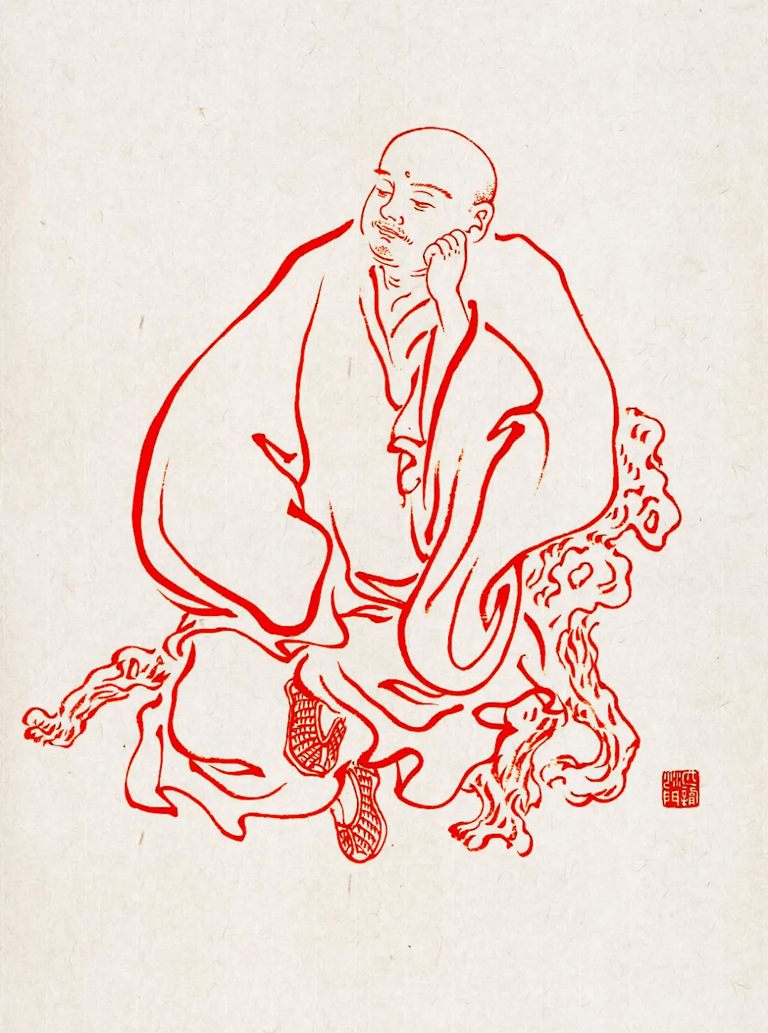 弘一法师:108罗汉图