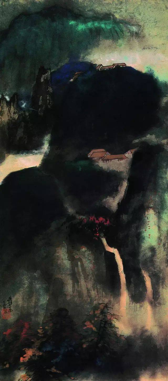 张大千泼彩山水百图