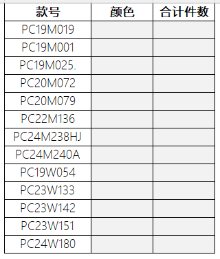 excel每日一练:统计款号对应的颜色和件数