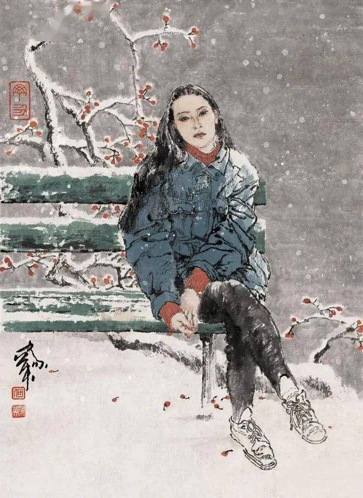 何家英 魂系马嵬魂系马嵬 局部何家英 米脂婆娘何家英 独坐黄昏后