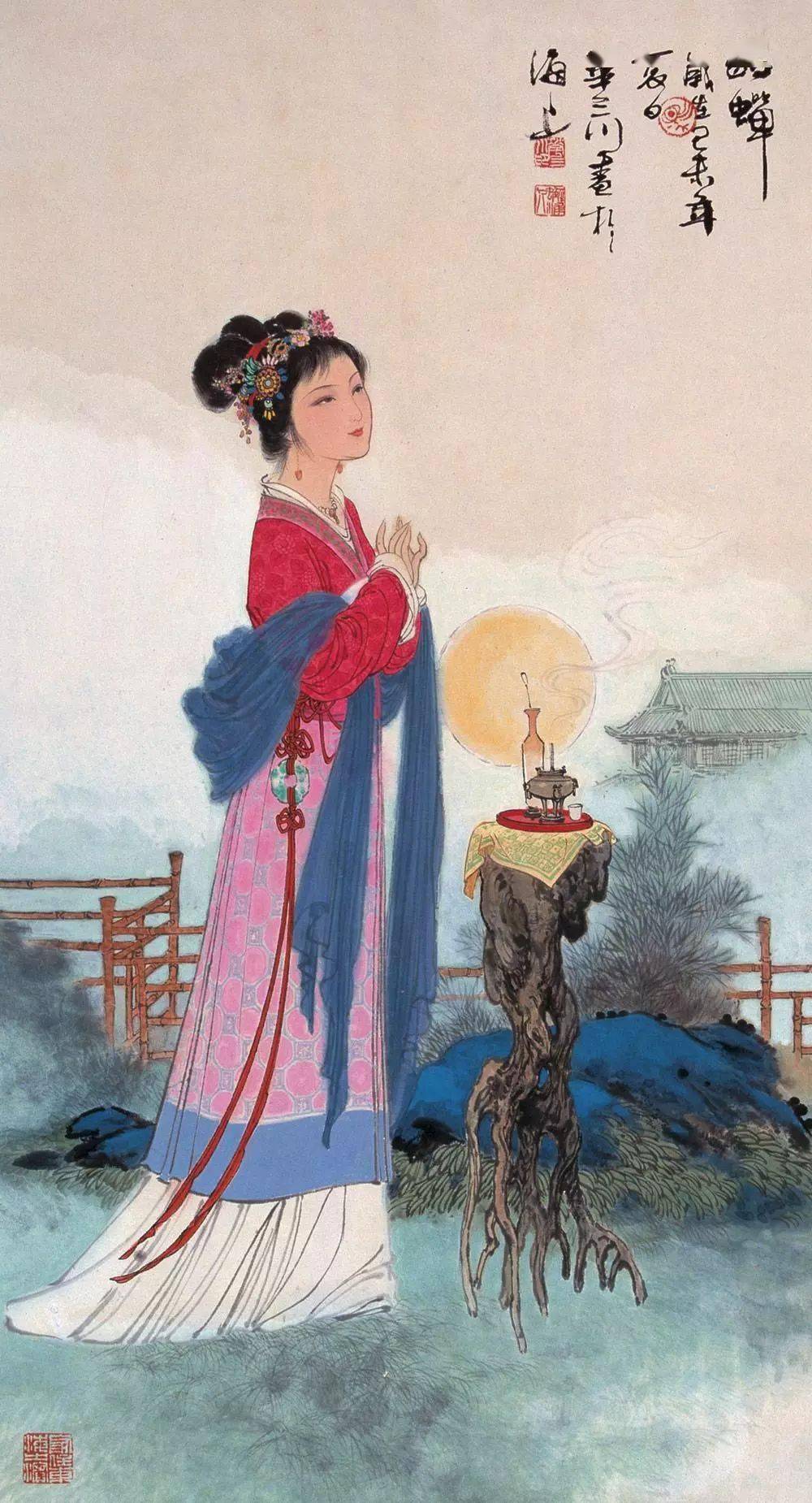 中国画美女的画家图片