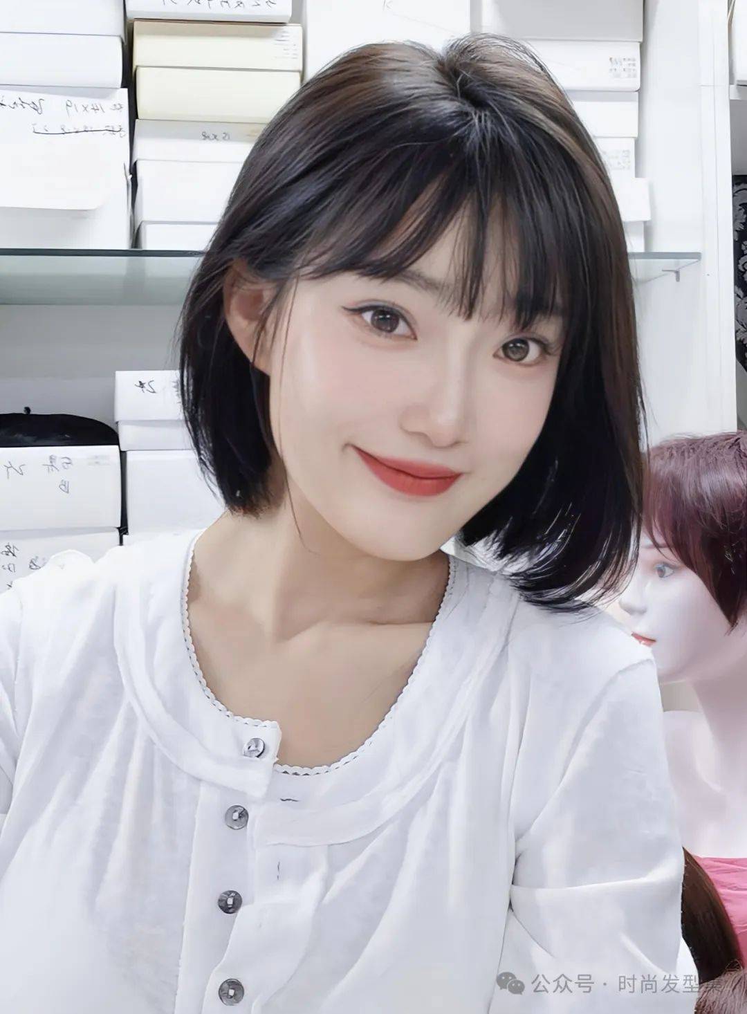 秋季吸晴学生头妹妹头38秒变18