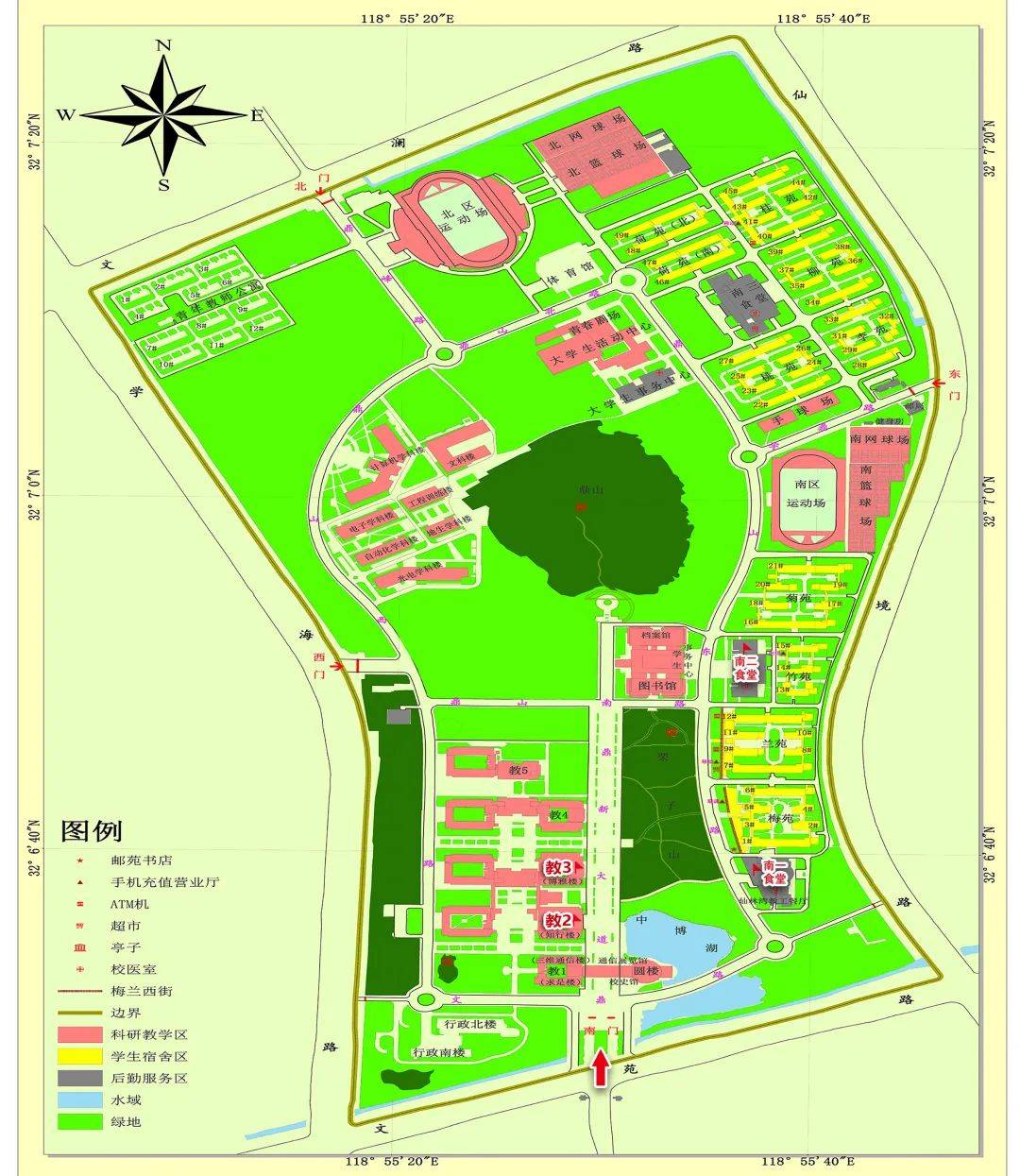 汇华学院平面图图片