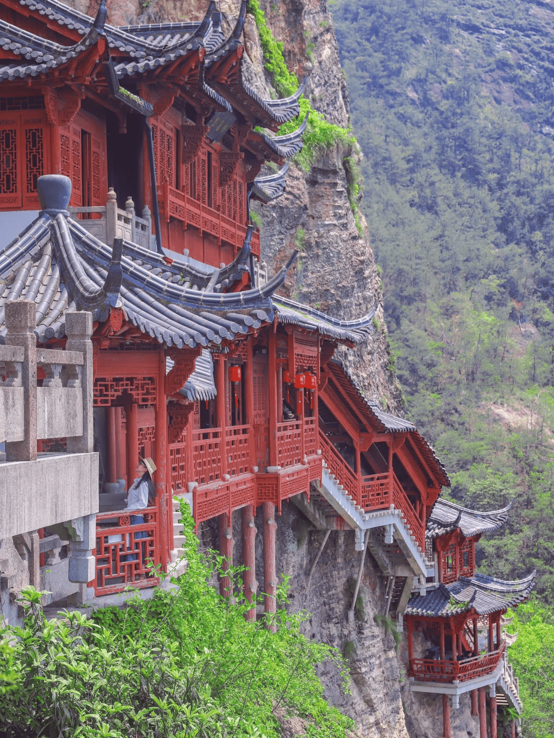 浙江建德大慈岩悬空寺图片