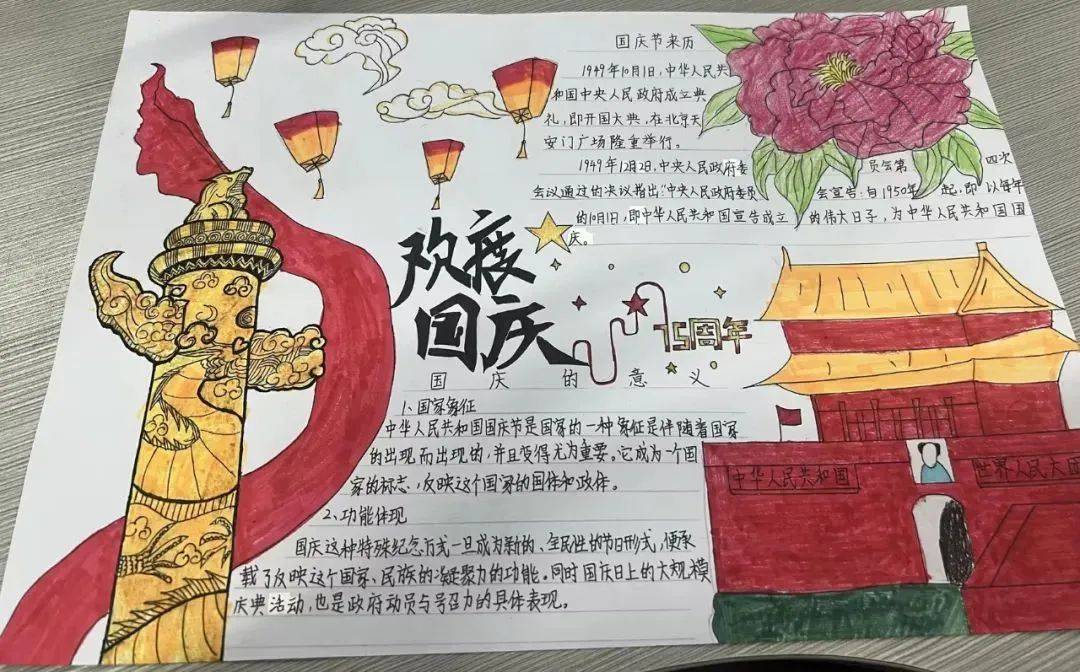 建宁县均口中心小学开展"我爱您,祖国"手抄报活动,孩子们将自己的小