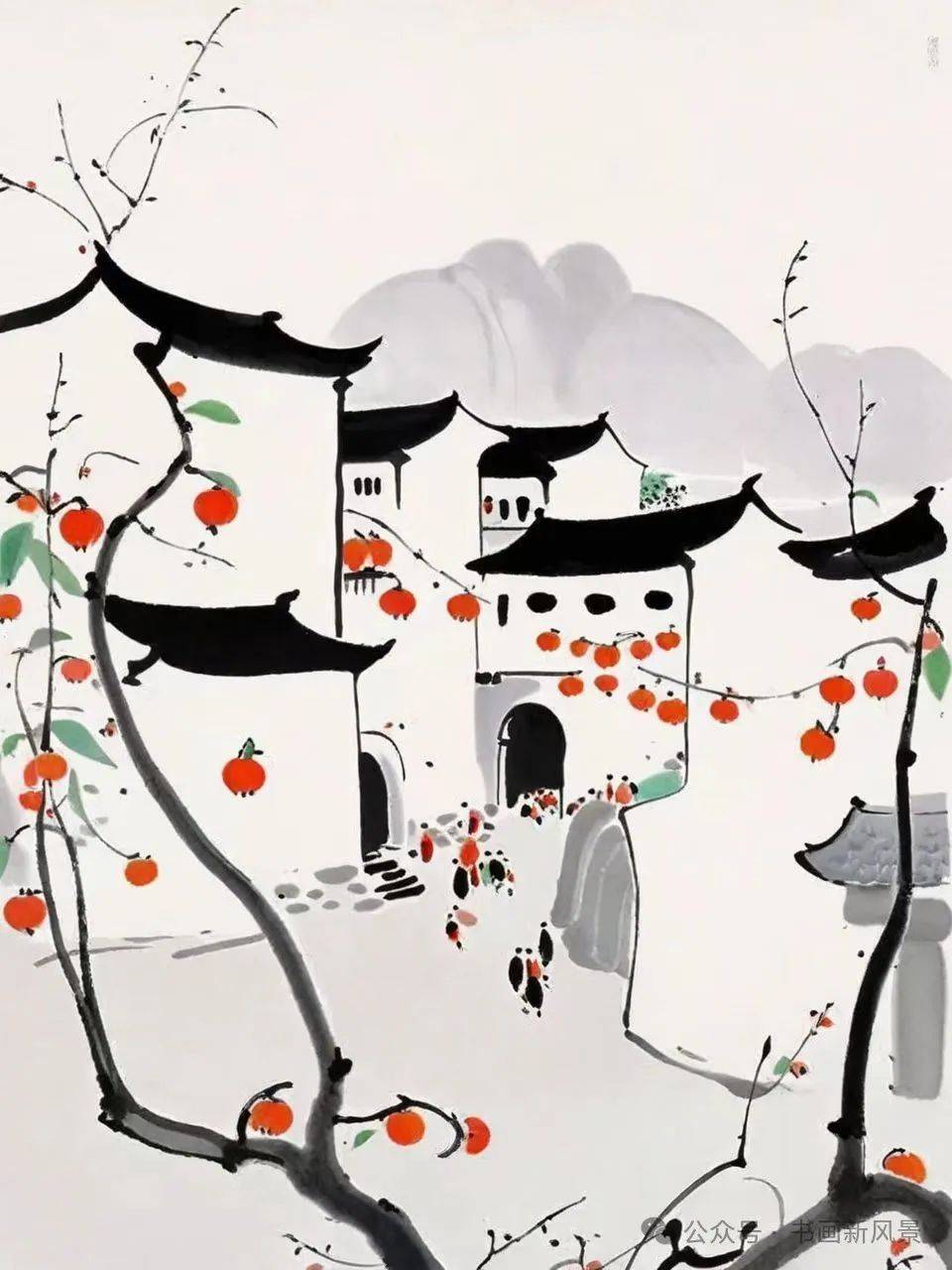 吴冠中的柿柿如意图,太美了!