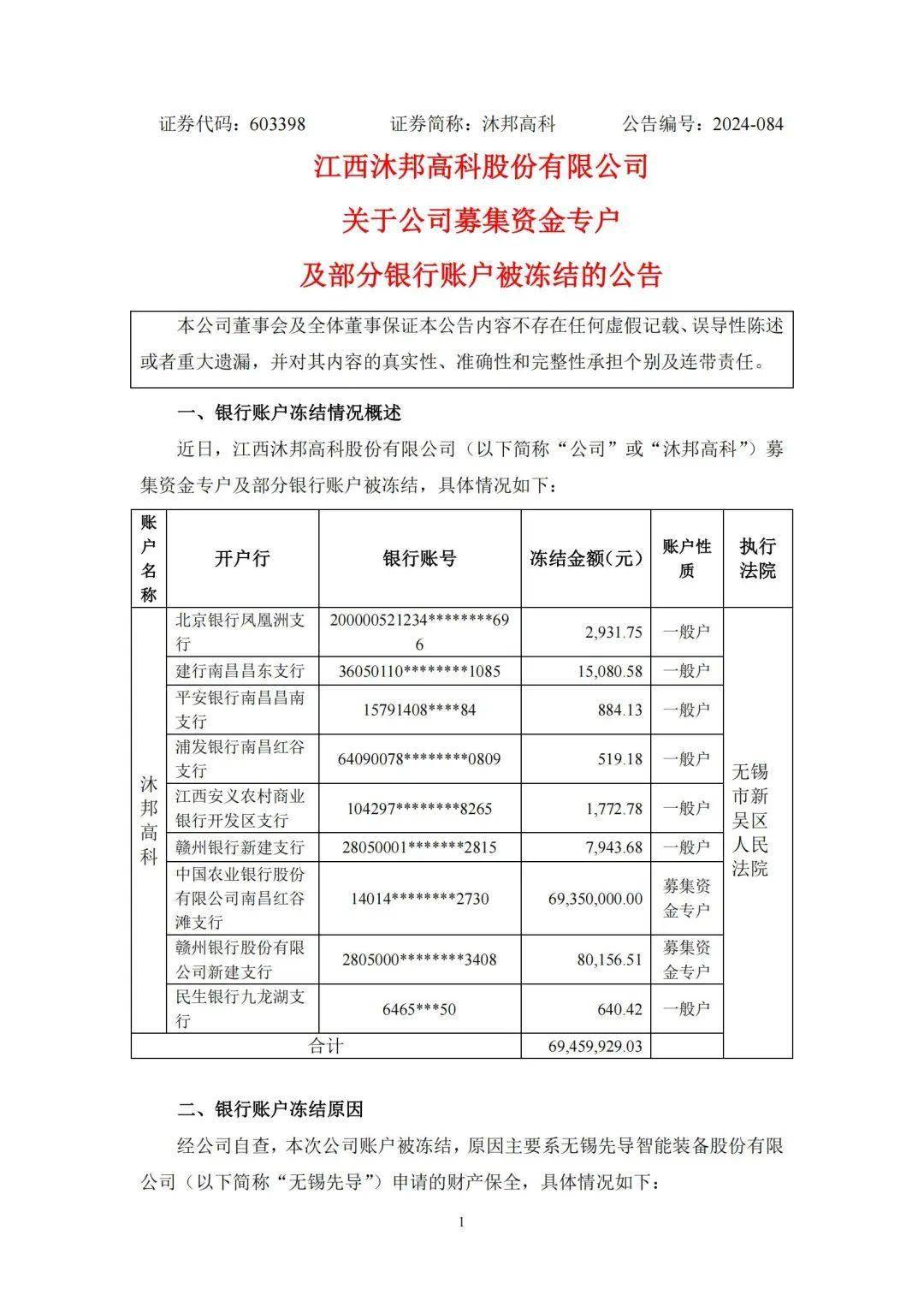 该跨界光伏上市公司及子公司账户被冻结
