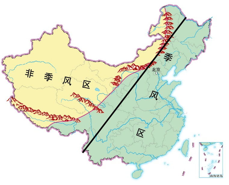 地理分界线地图图片