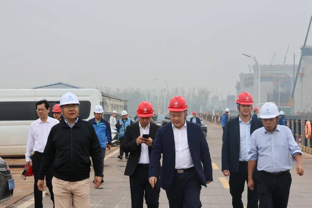 池州市常务副市长方能斌到池州大桥一标项目调研指导_施工_情况_公铁