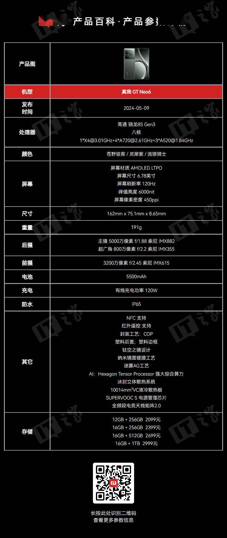 realme 真我 gt neo 6手机开启双十一活动,1699 元起