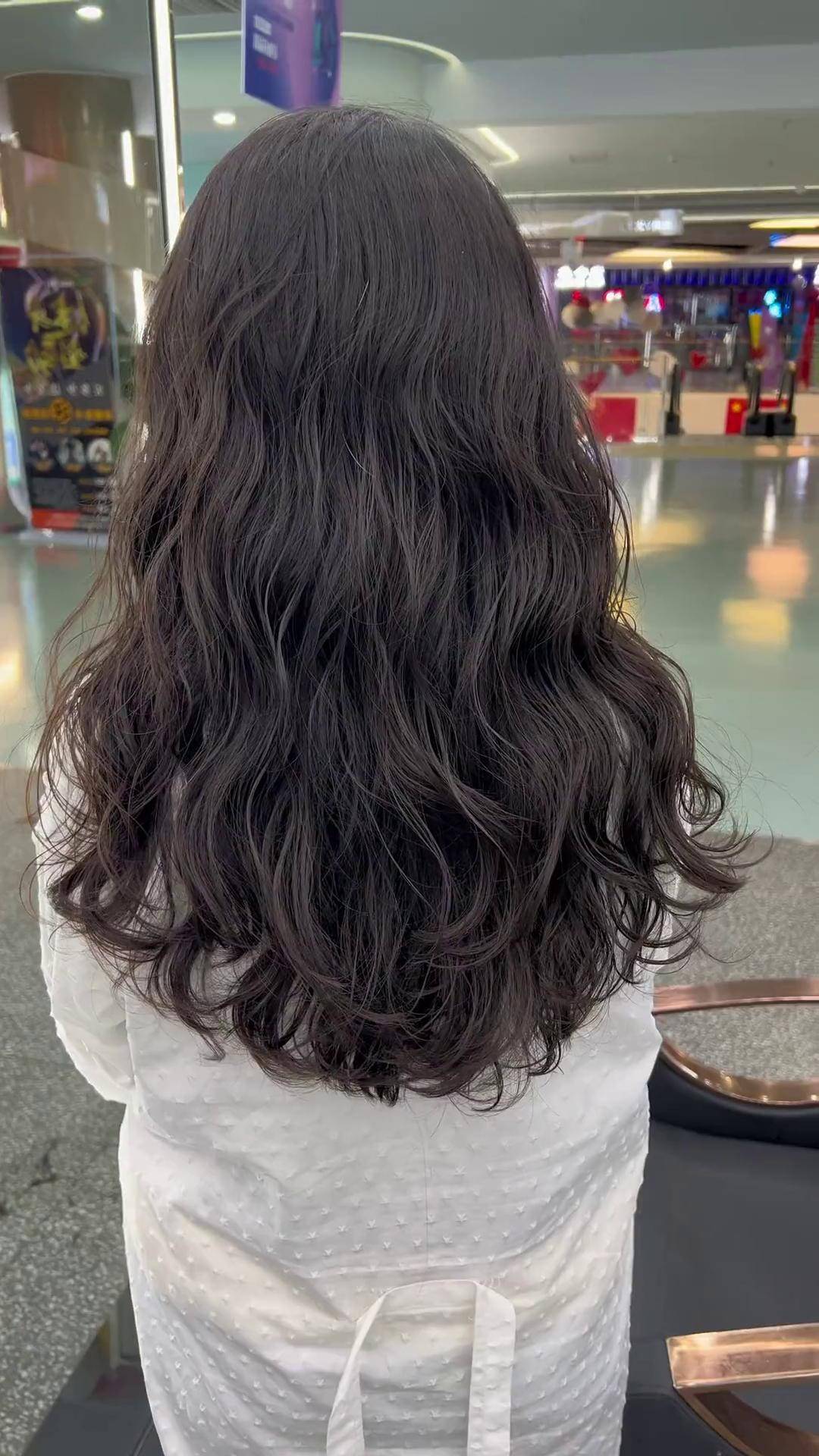 法式慵懒卷 免打理烫发自然吹干效果 附近哪里做头发好 法式大波浪