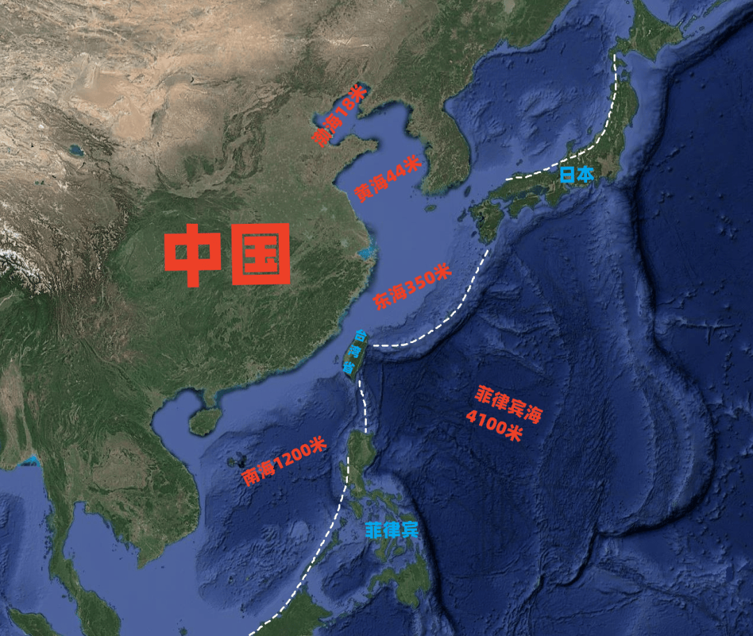 中国四大海地图位置图片