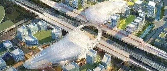杭州临平北站设计图发布!金属屋面酷似“开瓶器”_幕墙_城市_枢纽