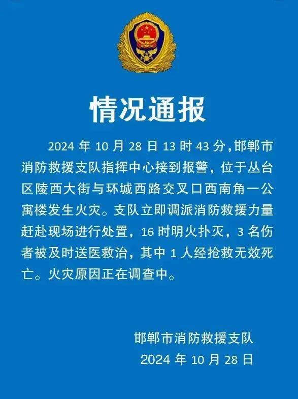 公寓高层发生火灾，多名被困人员悬在窗外，邯郸消防通报