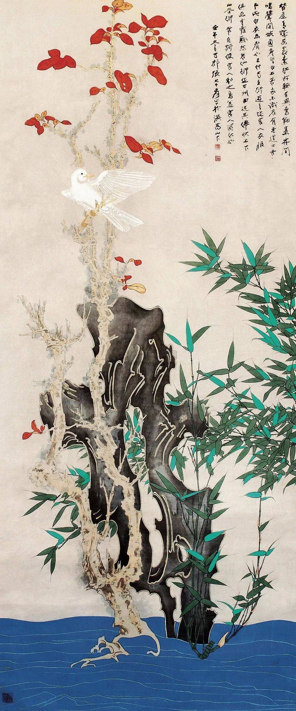 张大千花鸟画100幅