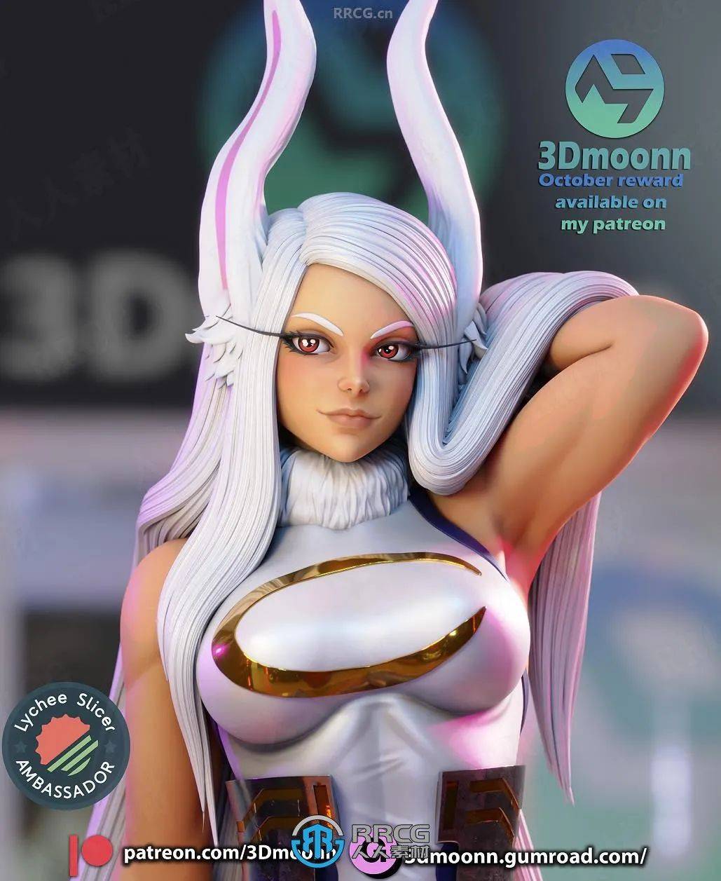 米尔科mirko《我的英雄学院》动漫角色雕塑雕刻手办3d打印模型