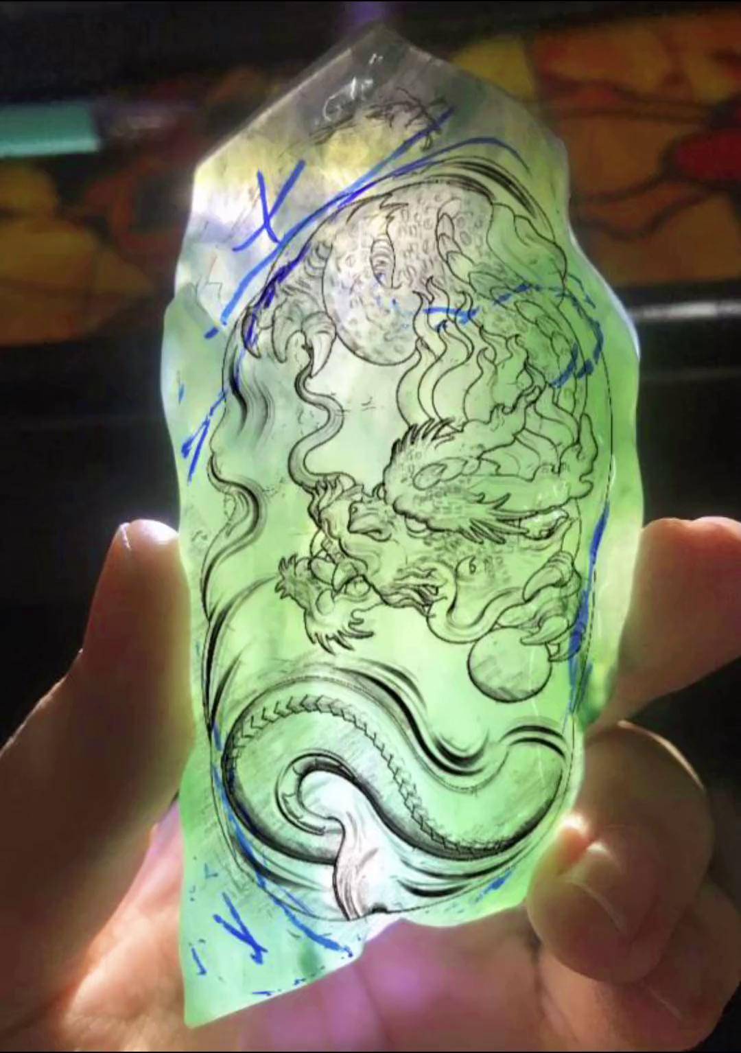 玉雕设计 龙 翡翠挂件 龙的传说