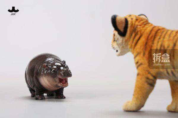 jxk studio 河马幼崽 可爱幼年静态动物模型12寸兵人手办摆件