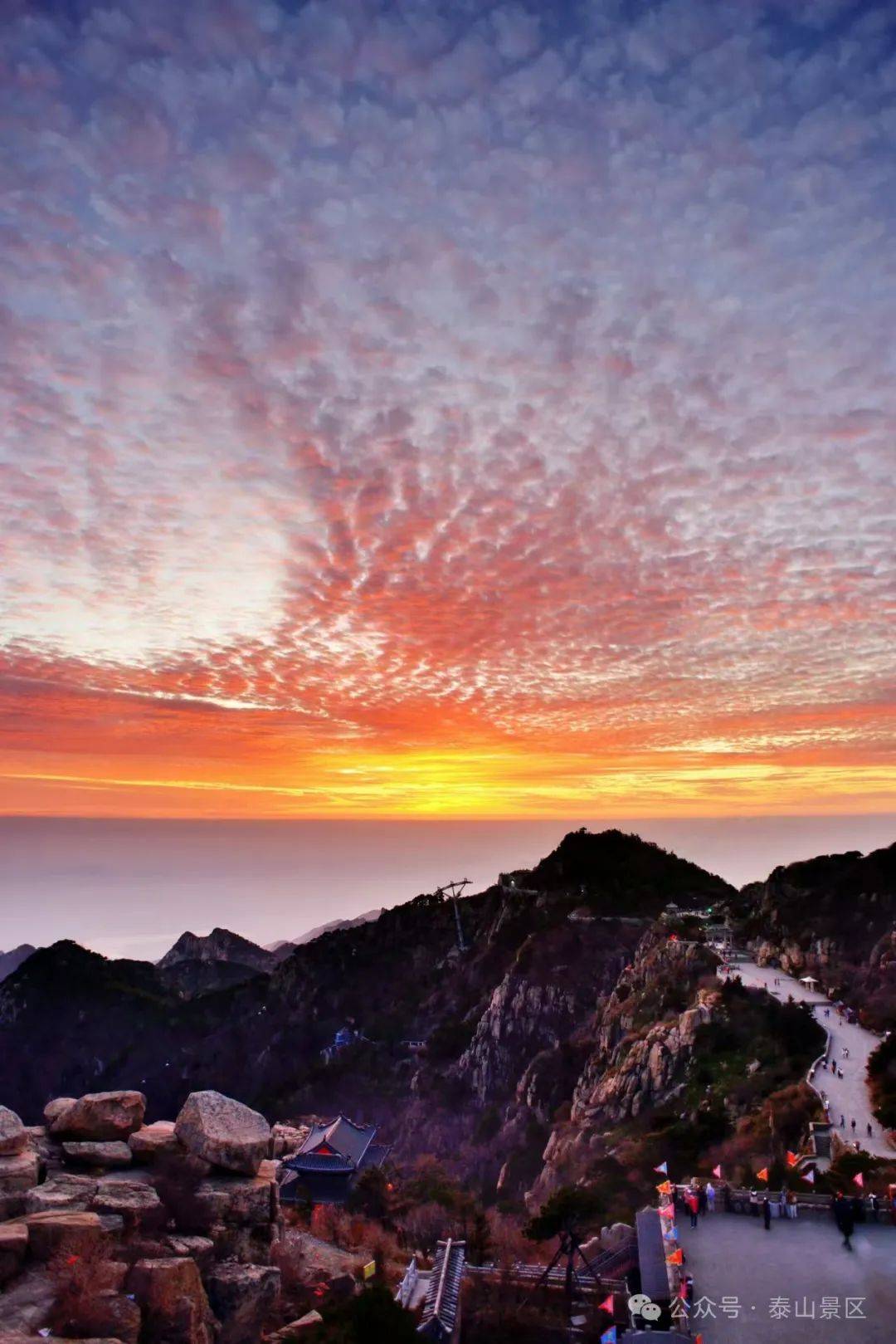 泰山晚霞夕照图片图片