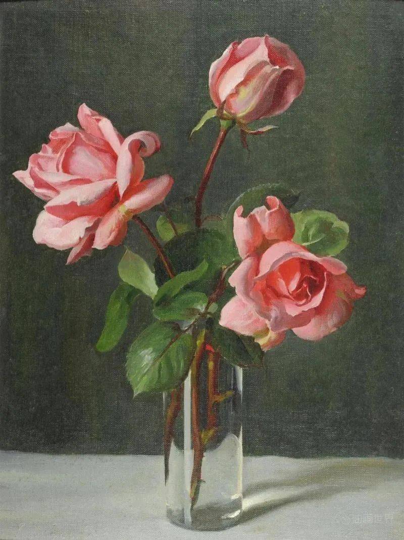 他山之石·艺‖大花瓣玫瑰油画 | 英国画家约翰·苏特