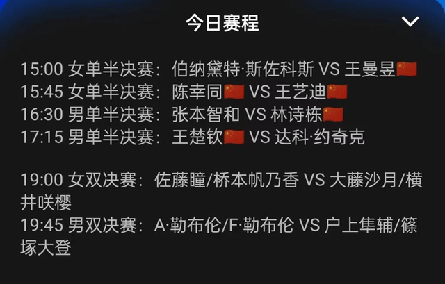 艾尚体育官网CCTV5+今日直播：15：00世乒联总决赛单打半决赛（附：赛程）(图2)