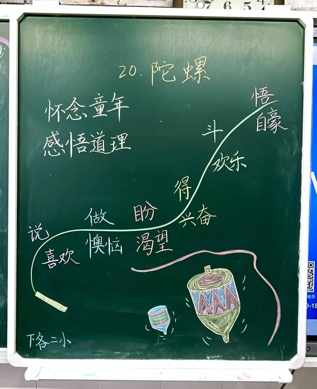 台州这些学校的"高颜值"板书,火了!舍不得擦_中小学_陀螺_黑板