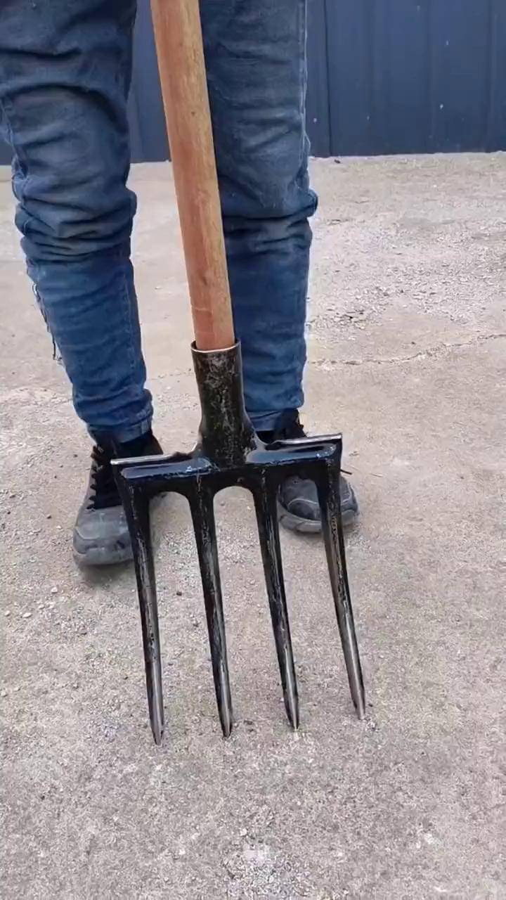 翻地松土四齿钢叉 三农工具