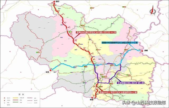 108国道山西全程线路图图片