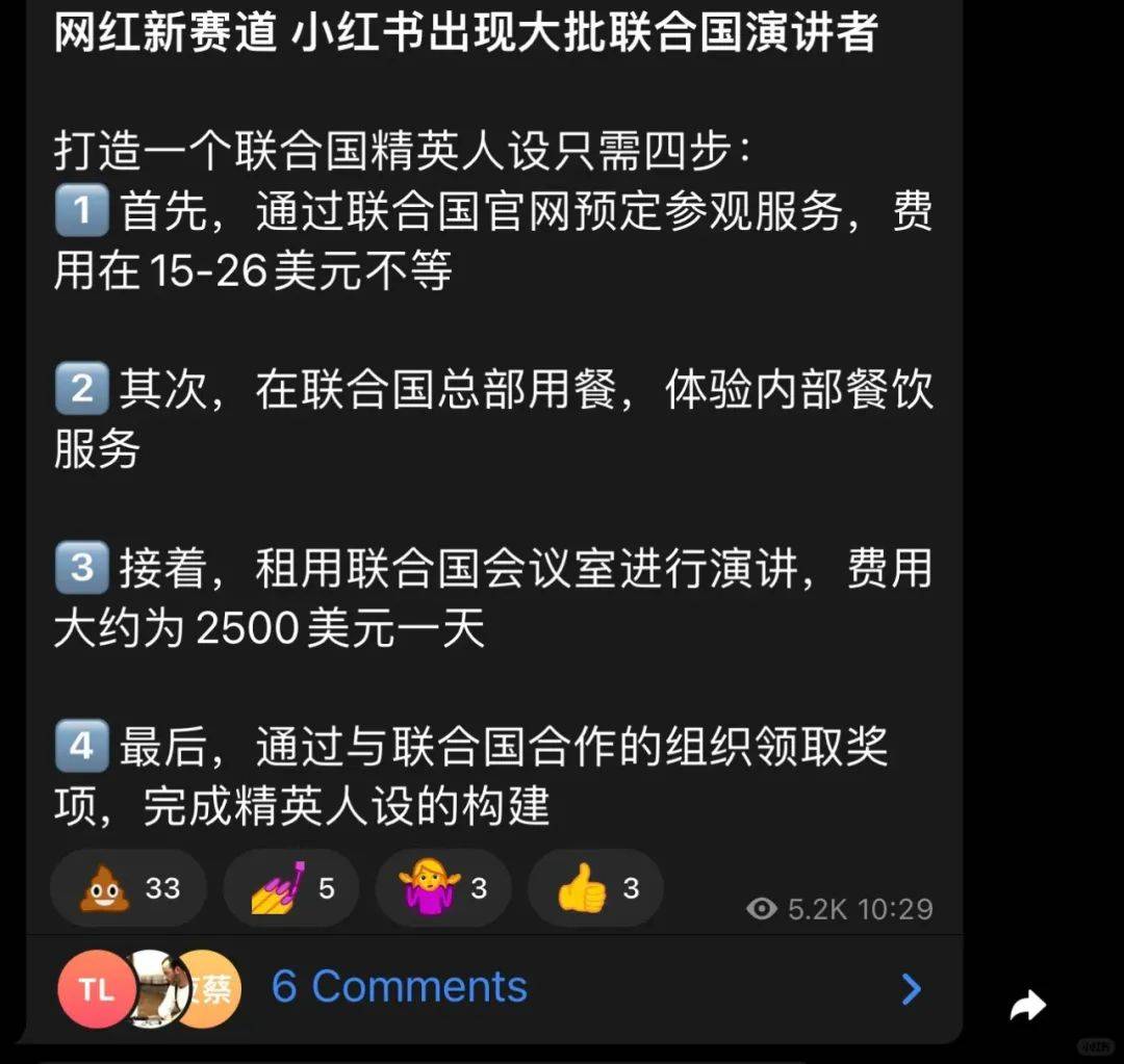 花200就能去联合国演讲，中国网红扎堆包场！真尴尬……