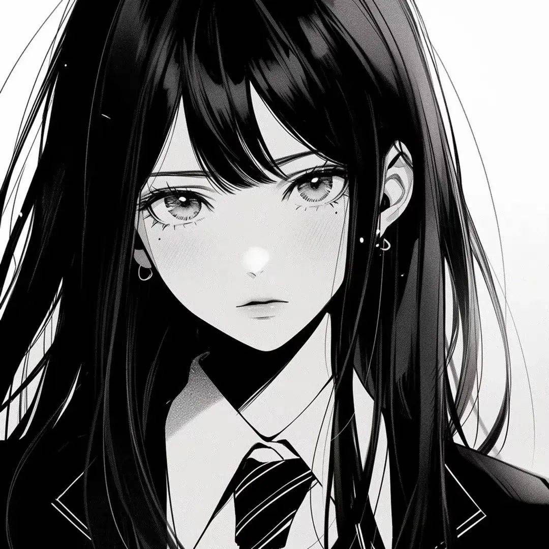 动漫女头 | 古早黑白风ins女头