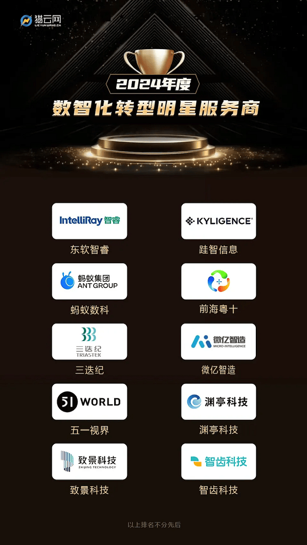 致景科技入选“2024年度数智化转型明星服务商”榜单
