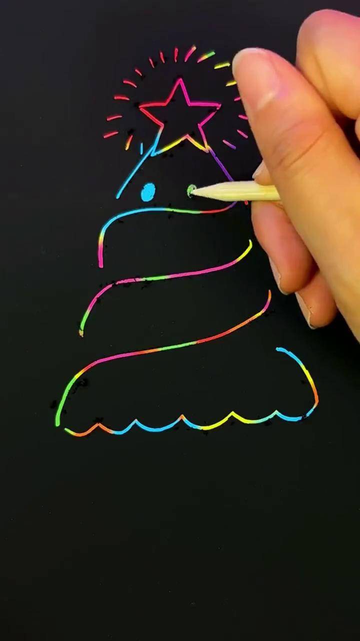 好玩的刮画纸,一根竹签就可以画画了 炫彩刮画纸 刮刮画 手工diy