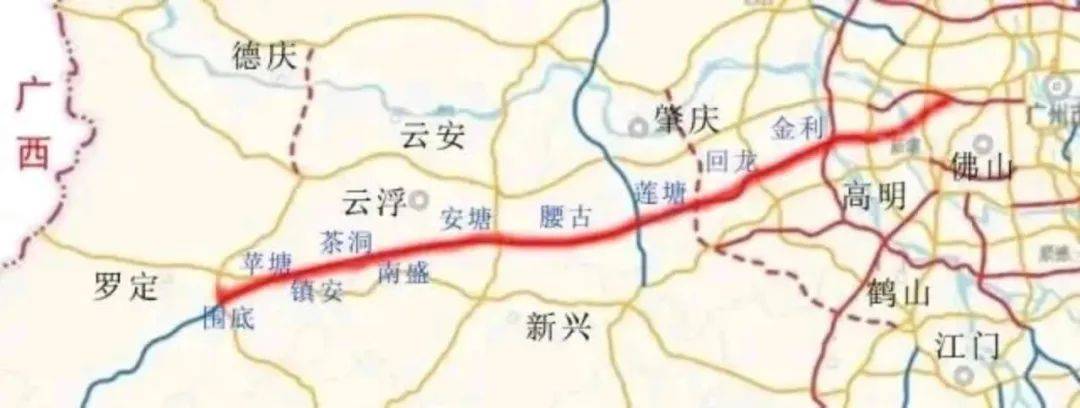 怀阳高速罗定段路线图图片