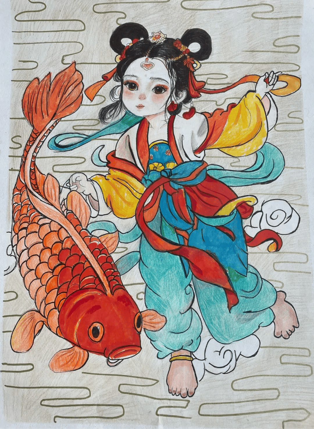 我们的节日·春节丨乙巳"莲年有余"河东区学生主题年画作品展