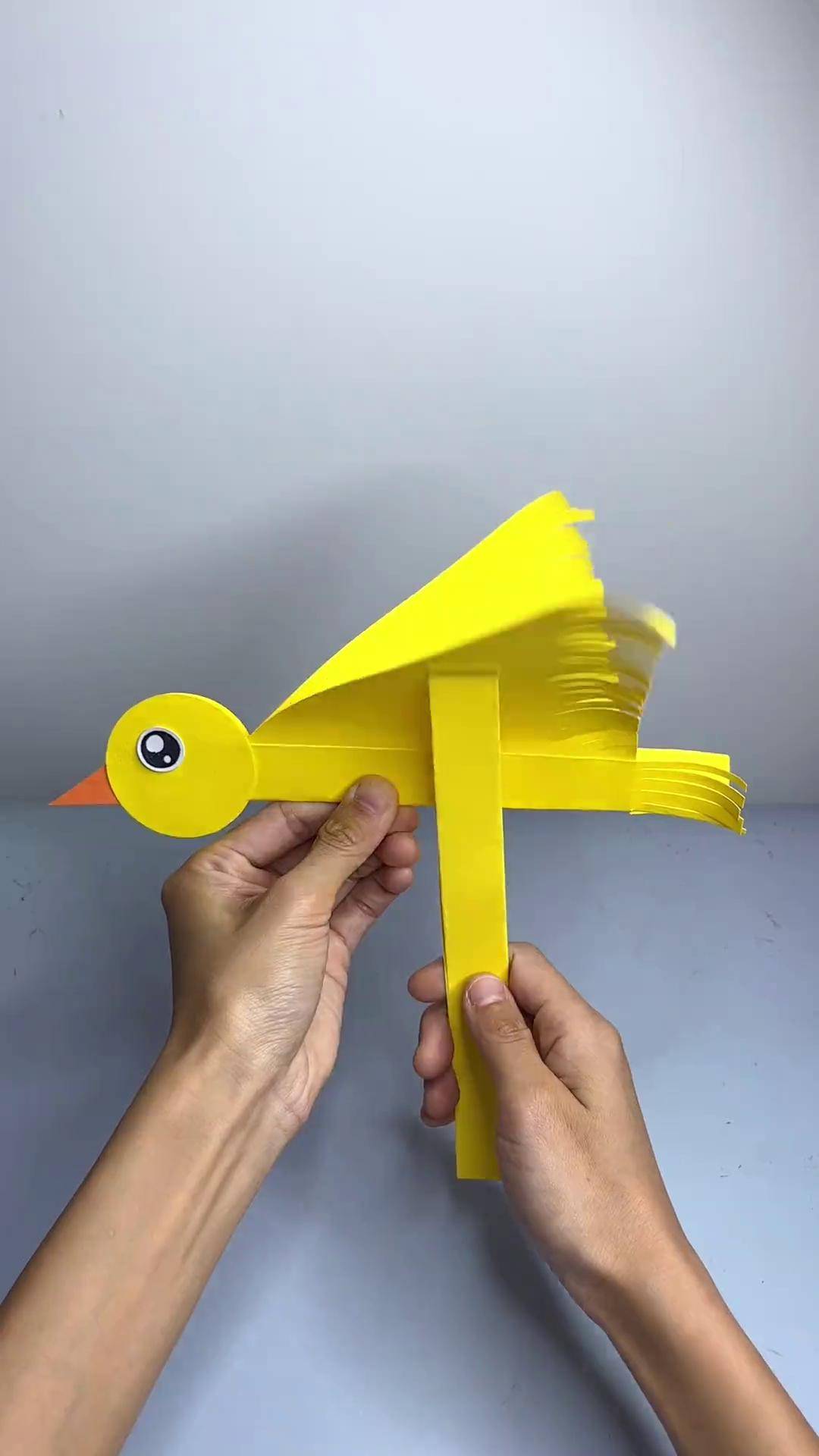 用a4纸制作好玩的小鸟,快跟小朋友一起来玩吧手工diy 幼儿园手工 一起