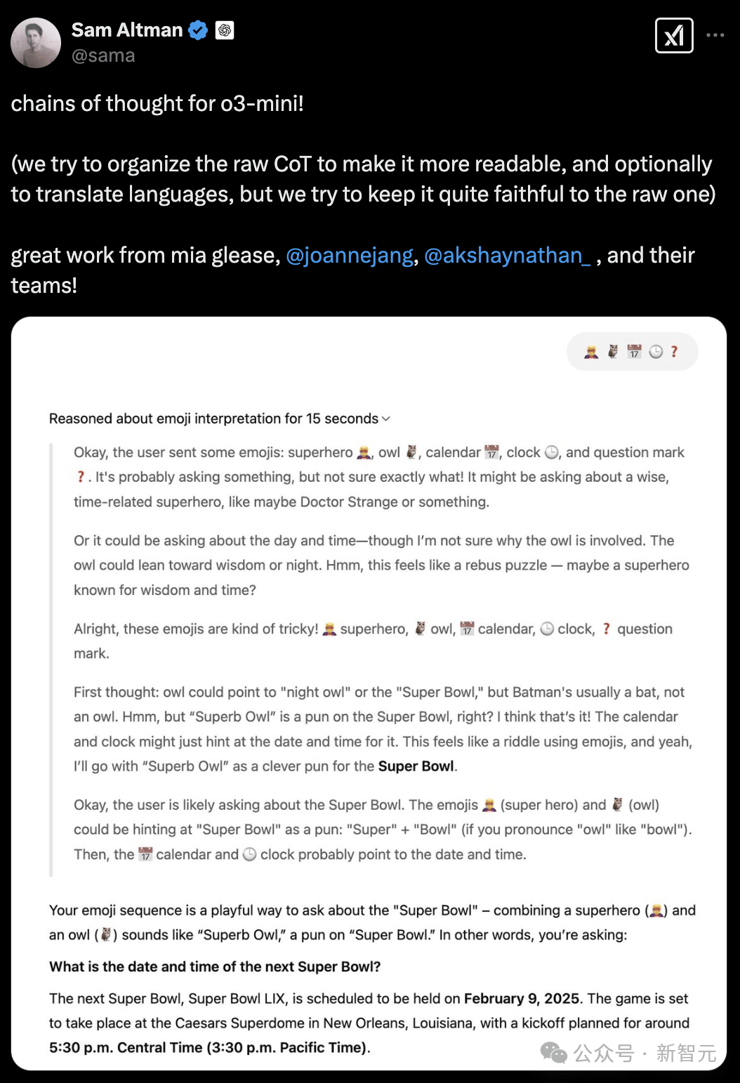 突发！o3-mini思维链公开，却被曝光全是「作假」，奥特曼现身解释网友炸锅