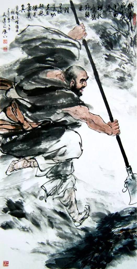 孙敬会画鲁智深,为何没有选取一个具体的故事场景?