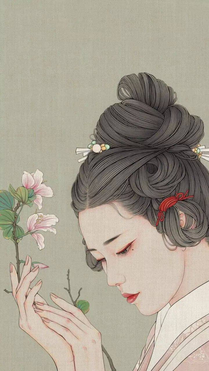 肤若凝脂,气似幽兰,她的国画女子,每一幅都是一种惊艳!