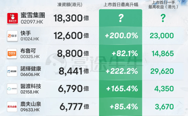 港股“冻资王”首日开门红，雪王身上藏着大消费财富密码