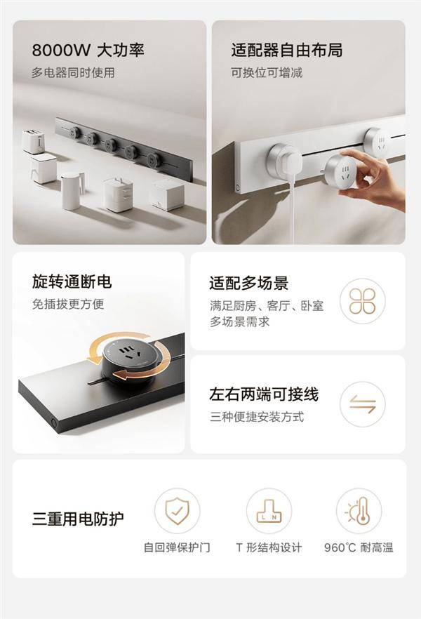 小米轨道插座上架，多种优势让用电更轻松