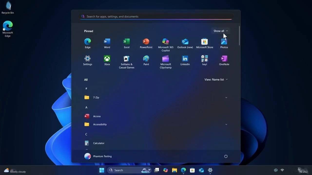 微软 Win11 开始菜单重大更新，可在一页显示固定图标和所有应用