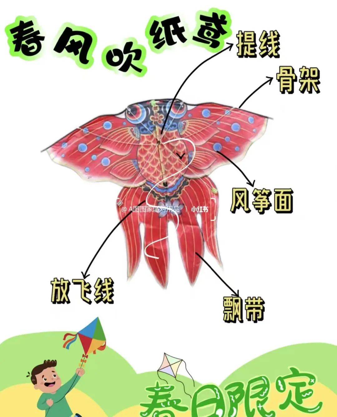 风筝的结构2我也有风筝,但我忘了是什么样子的了