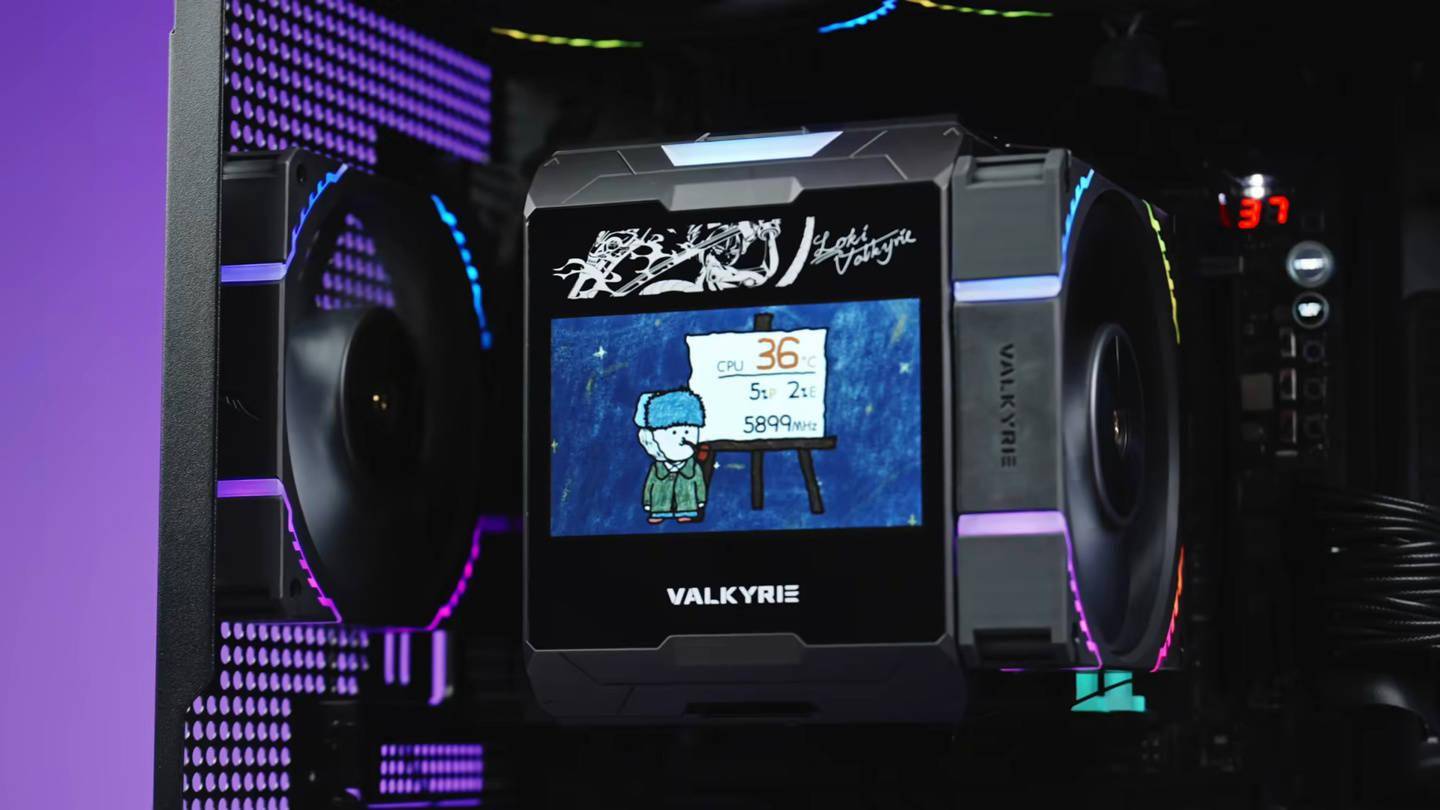 8 热管 + 4.3 英寸大屏，瓦尔基里预览旗舰双塔风冷散热器 DX140
