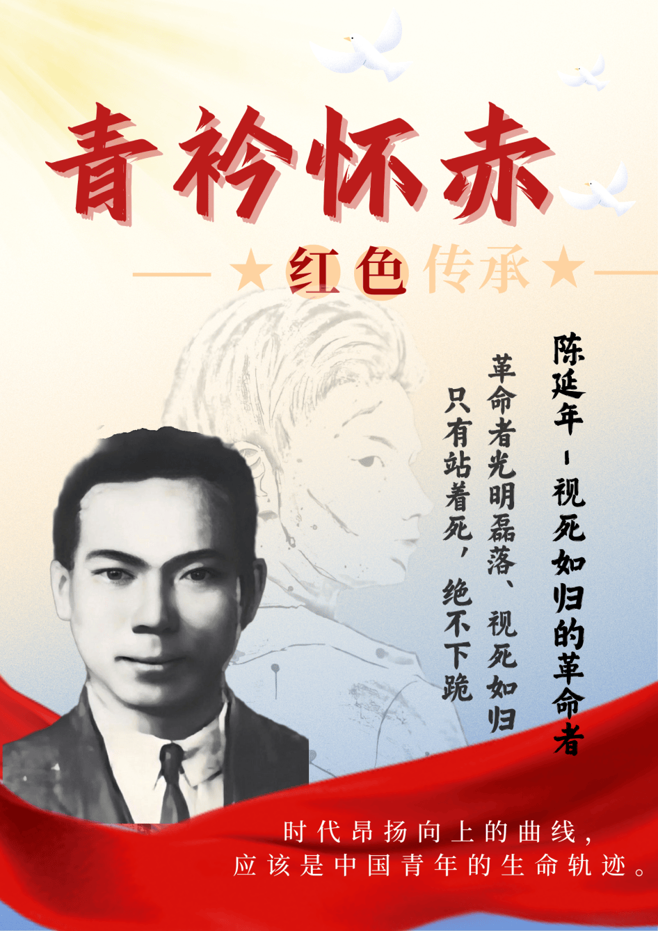 海报借陈延年事迹,激励当代青年传承红色