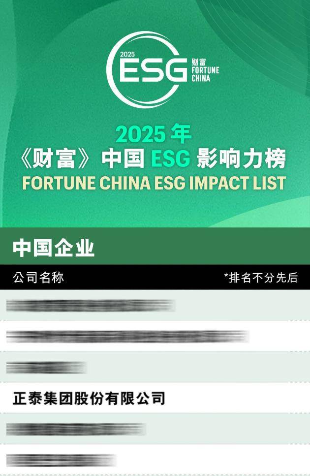 正泰集团入选2025《财富》中国ESG影响力榜单：​​从场景走向生态的业务可持续