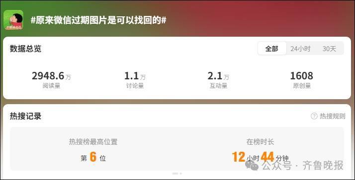 微信过期图片可找回？网友发布“教程”冲上热搜！腾讯回应