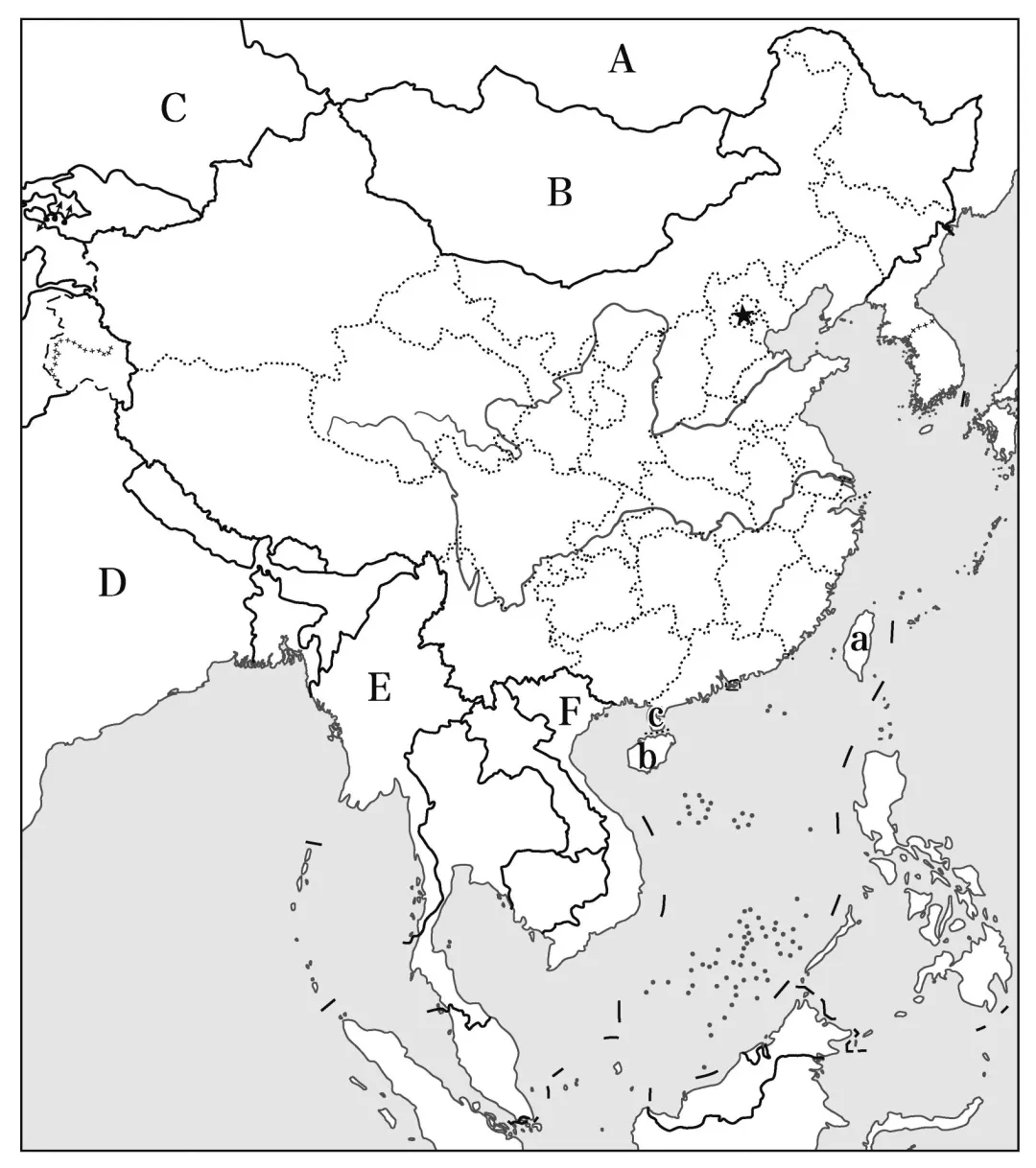 上百张高中地理空白地图教学使用