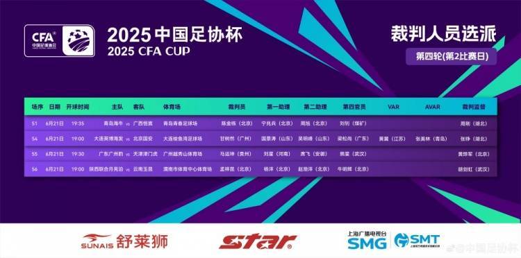老狼卡二卡三卡四卡二:特殊待遇！今日4场足协杯1/8决赛，仅英博vs国安一场配备VAR