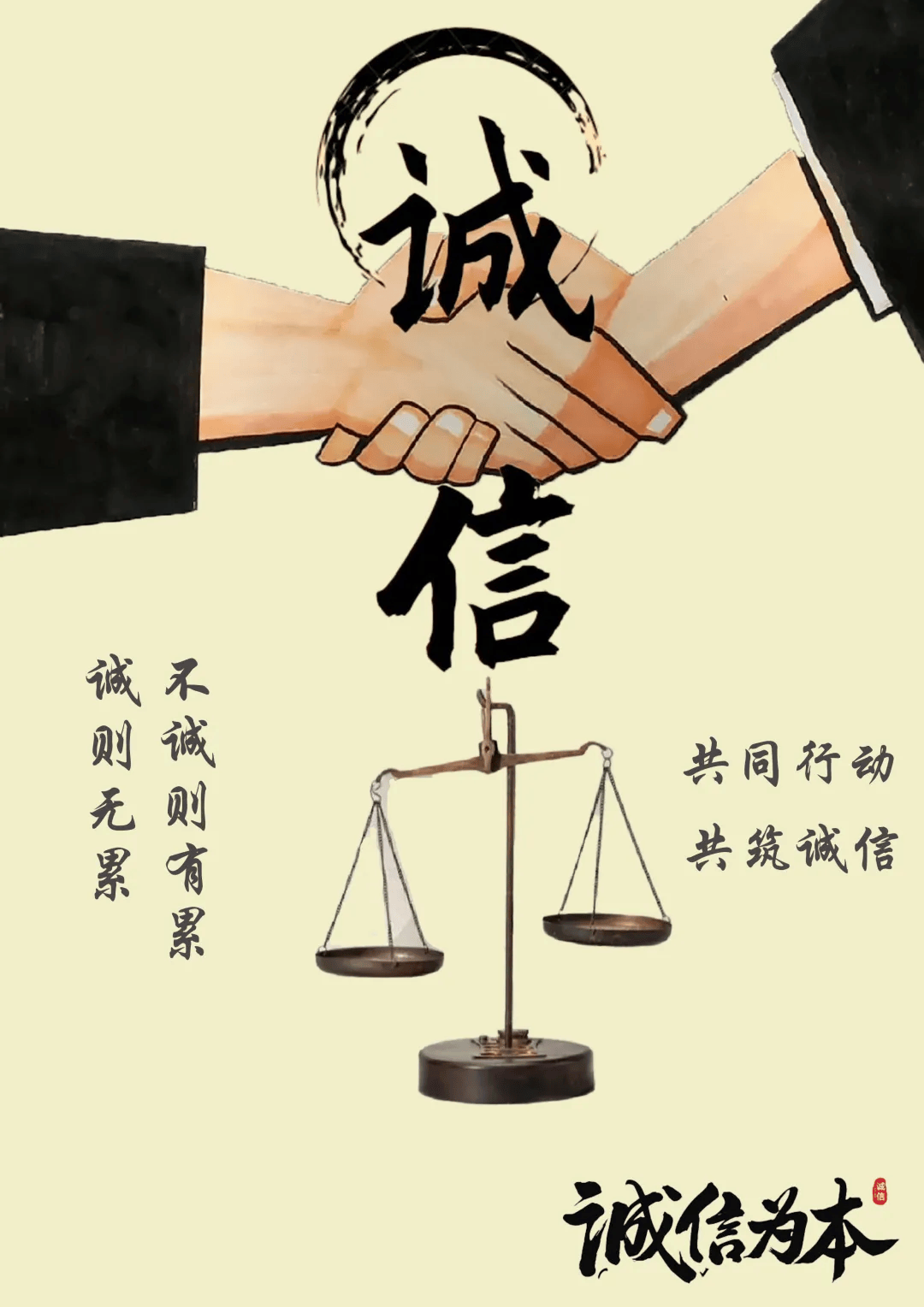 诚信宣传海报
