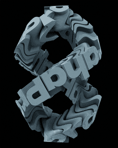 质感挺高级的虽然字母没做特别华丽的材质先来看看他的静态字母创意快